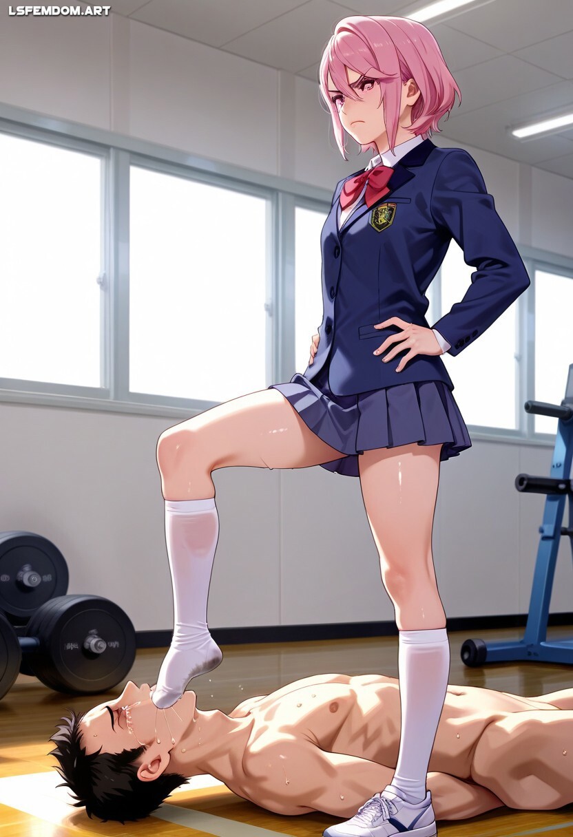 Aira Shiratori Foot Gagging In Dirty Socks Femdom