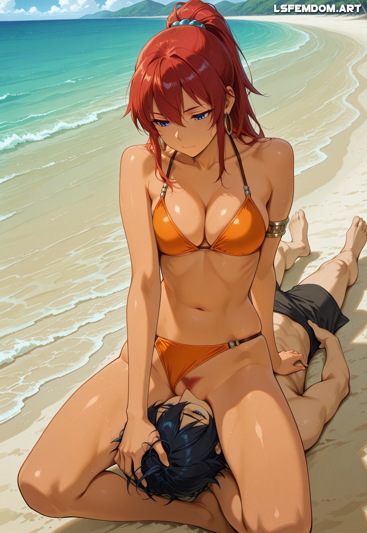 Bellows Pussy Smothering Femdom