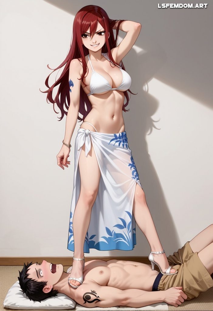Erza Scarlet Trampling Femdom