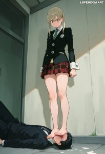 Maka Albarn Trampling Femdom