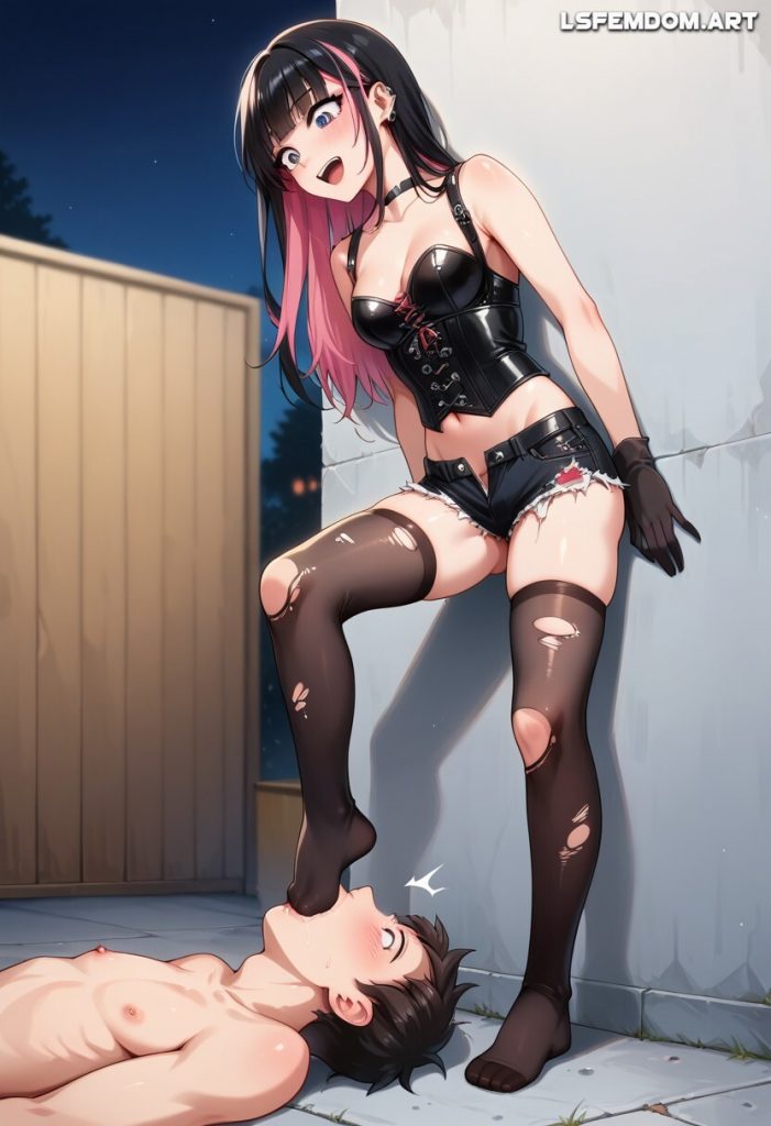 Petite Goth Domme Femdom Foot Gagging