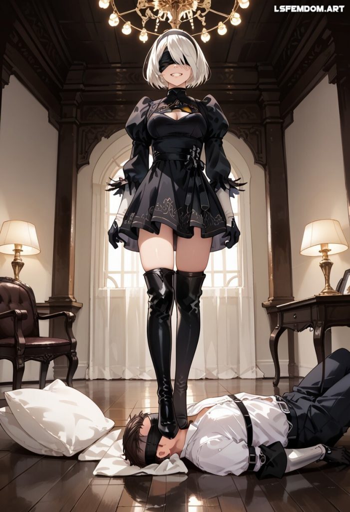 YoRHa 2B Head Trampling Femdom