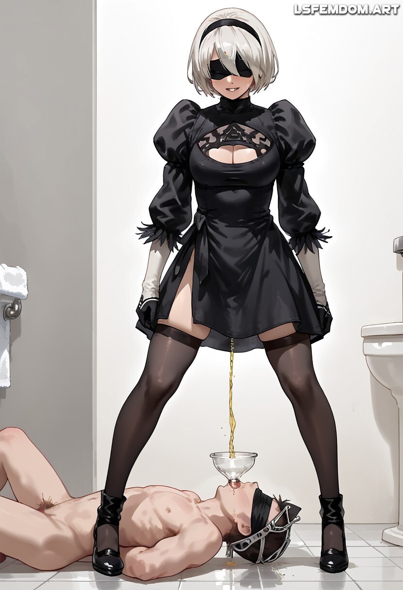 YoRHa 2B Pissing Femdom