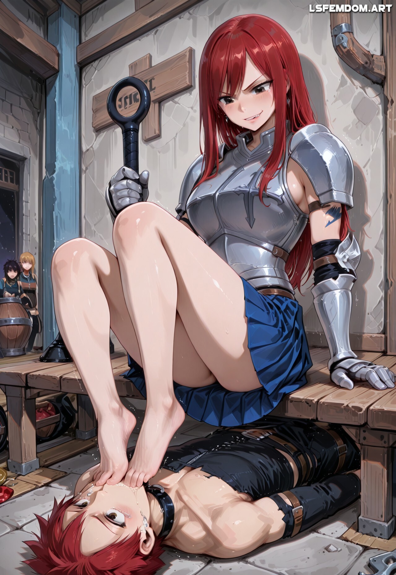 Erza Scarlet - Foot Gagging Femdom