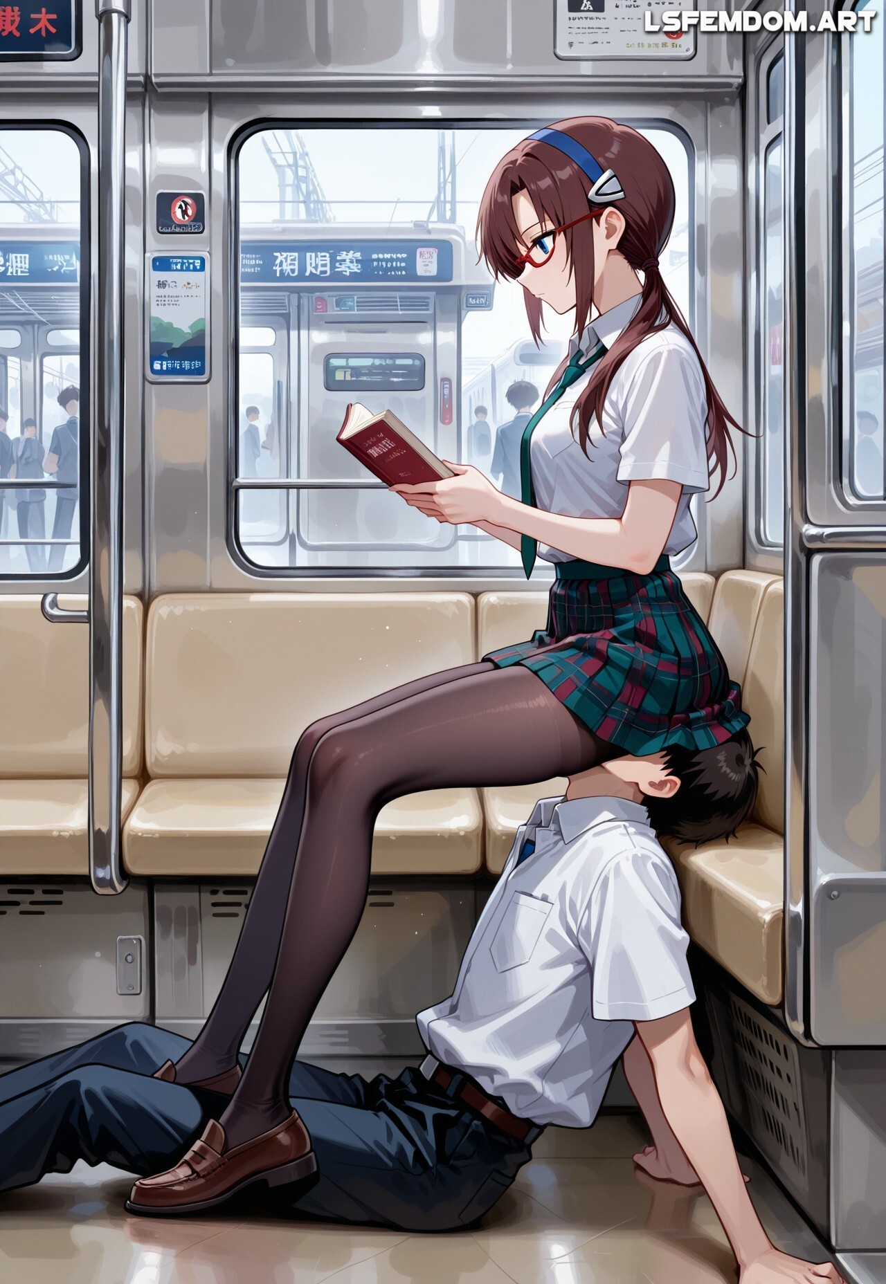 Mari Makinami Uses Human Chair For Facesitting