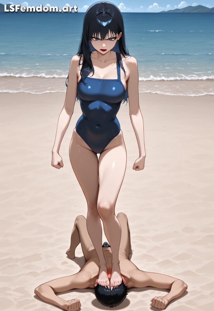 Gaia Full Weight Face Trampling Femdom