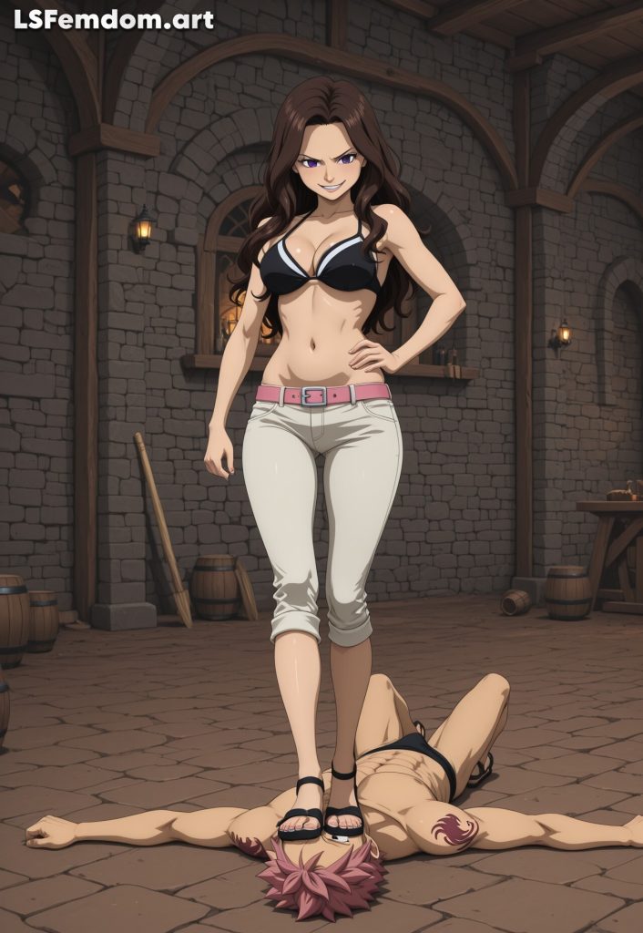 Cana Alberona Trampling Natsu’s Face Femdom