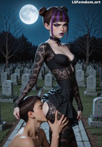 Face In Goth Girl's Ass Femdom