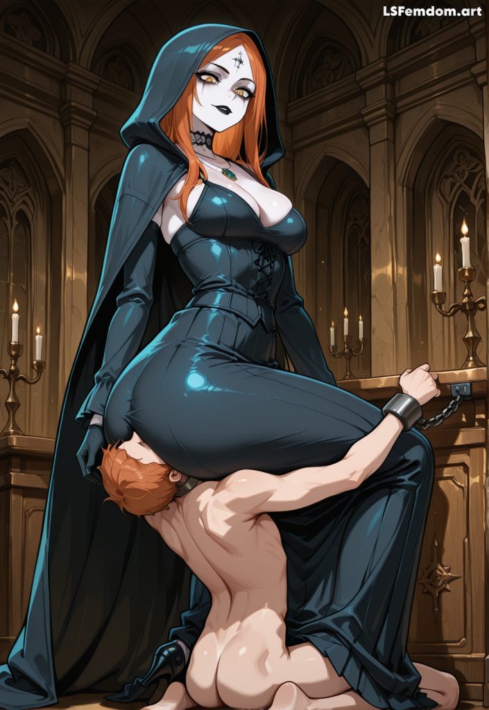 Daniela Dimitrescu Facesitting BDSM Femdom On Human Chair