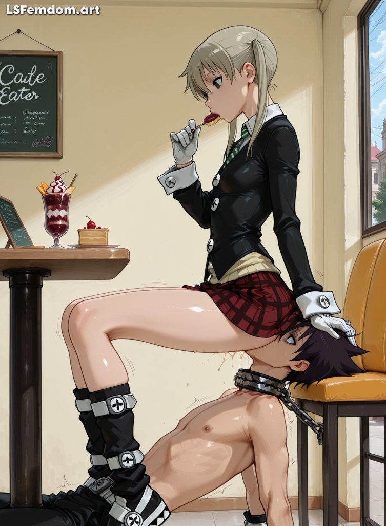Maka Albarn Use Human Chair For Facesitting Femdom