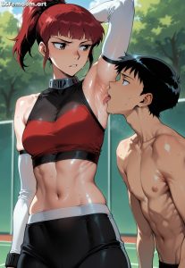 Slave Licks Stinky Sweat From Mistress's Armpit After Gym