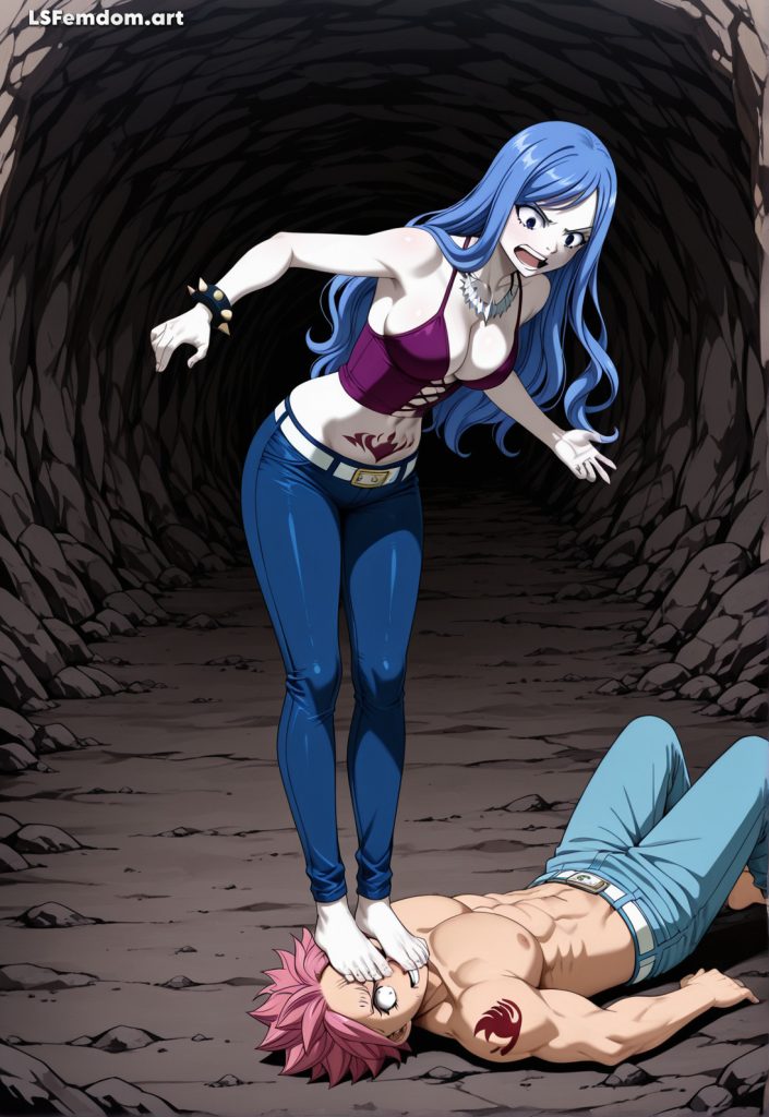 Juvia Lockser (Rock of Succubus) Tramples Natsu Dragneel Femdom