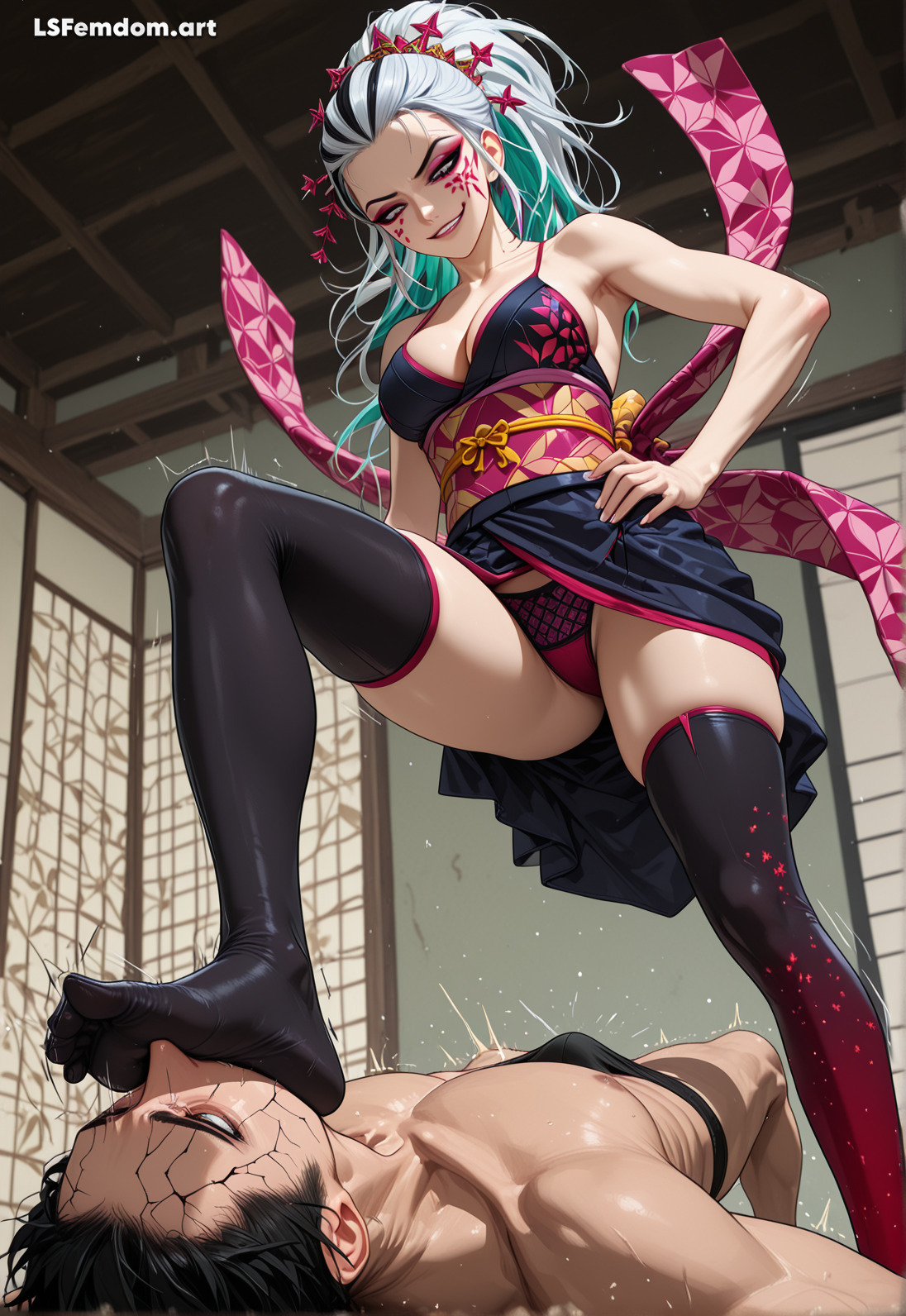 Demon Girl Daki Trampling And Stomping Femdom