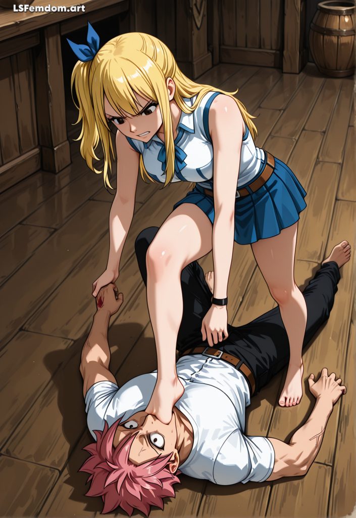 Lucy Heartfilia Makes Him Suck Her Foot Femdom