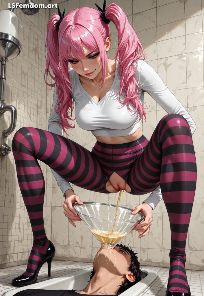 Perona Turned Slave Into Human Urinal – Piss Drinking Femdom