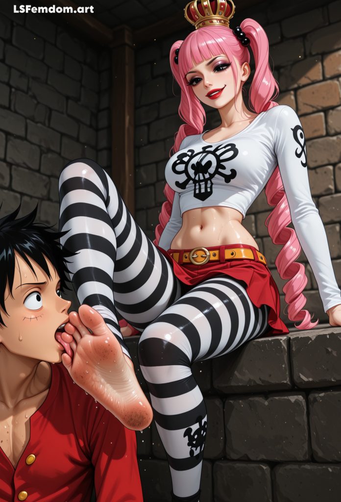 Dirty and Sweaty Soles Licking Femdom Art With Perona (One Piece)