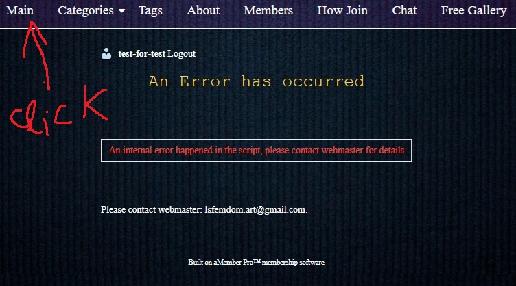 An Error Has Occurred