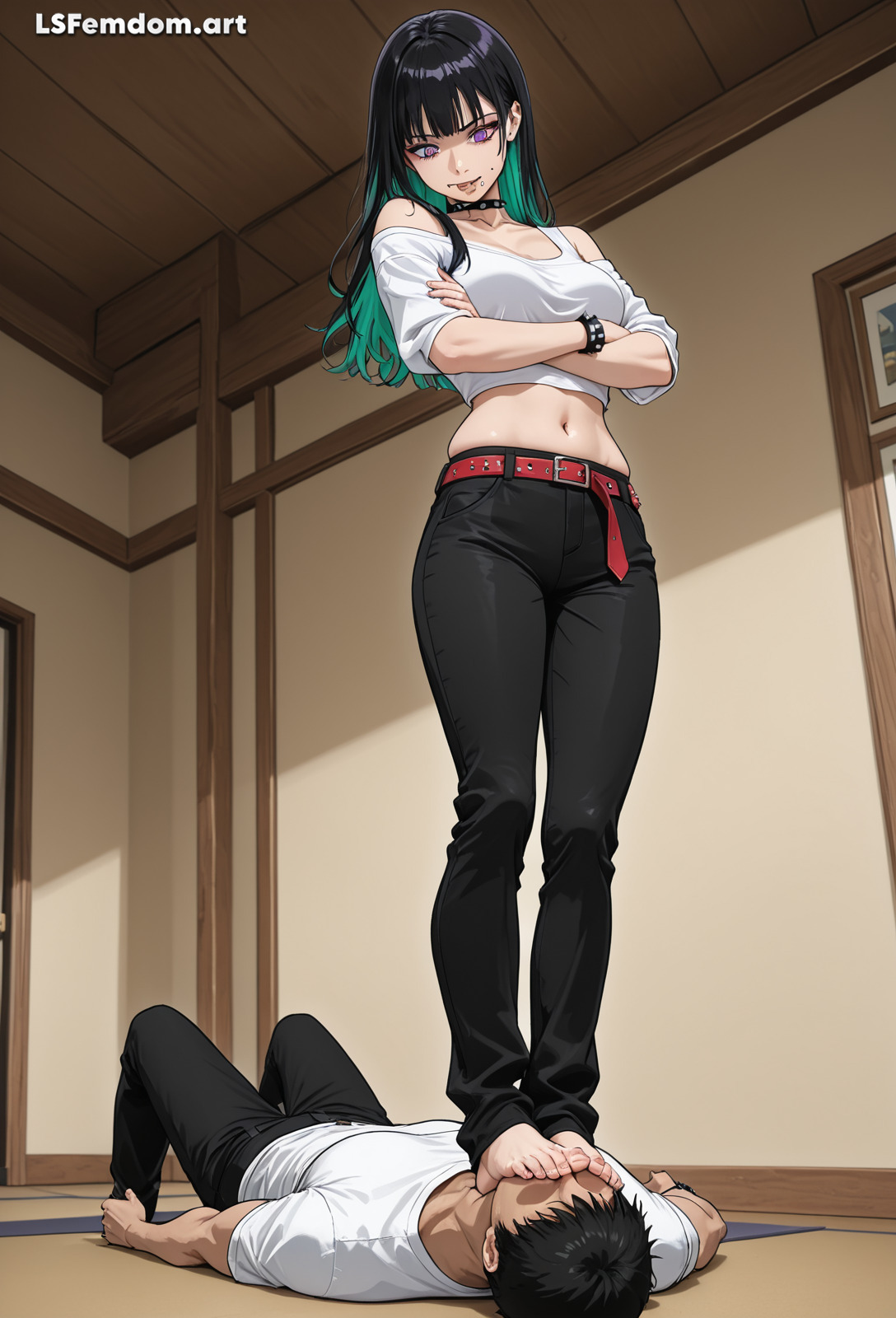 Kirara Hoshi Full Weight Face Trample Femdom Art