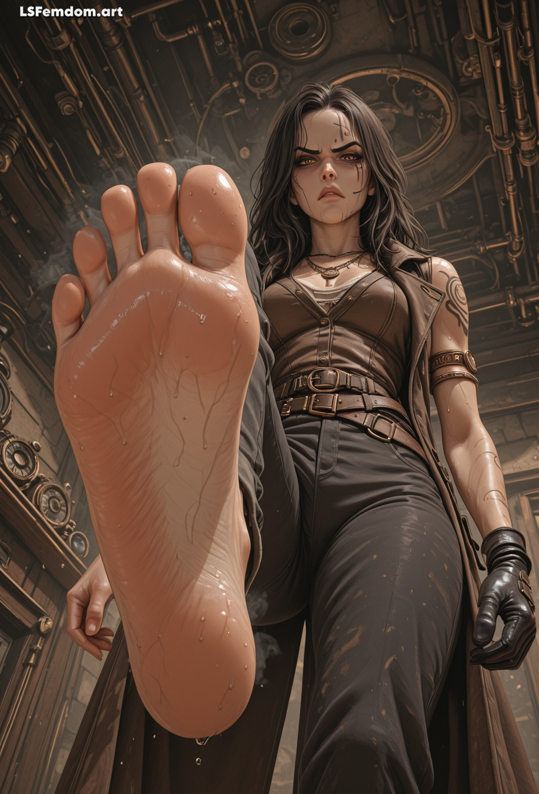 Lune (C.O.E33) POV Sweaty Sole Stepped On Femdom Art