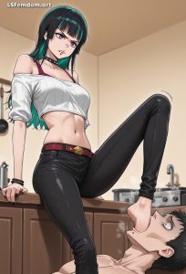 Kirara Hoshi's Foot Sucking Femdom Foot Gagging Art