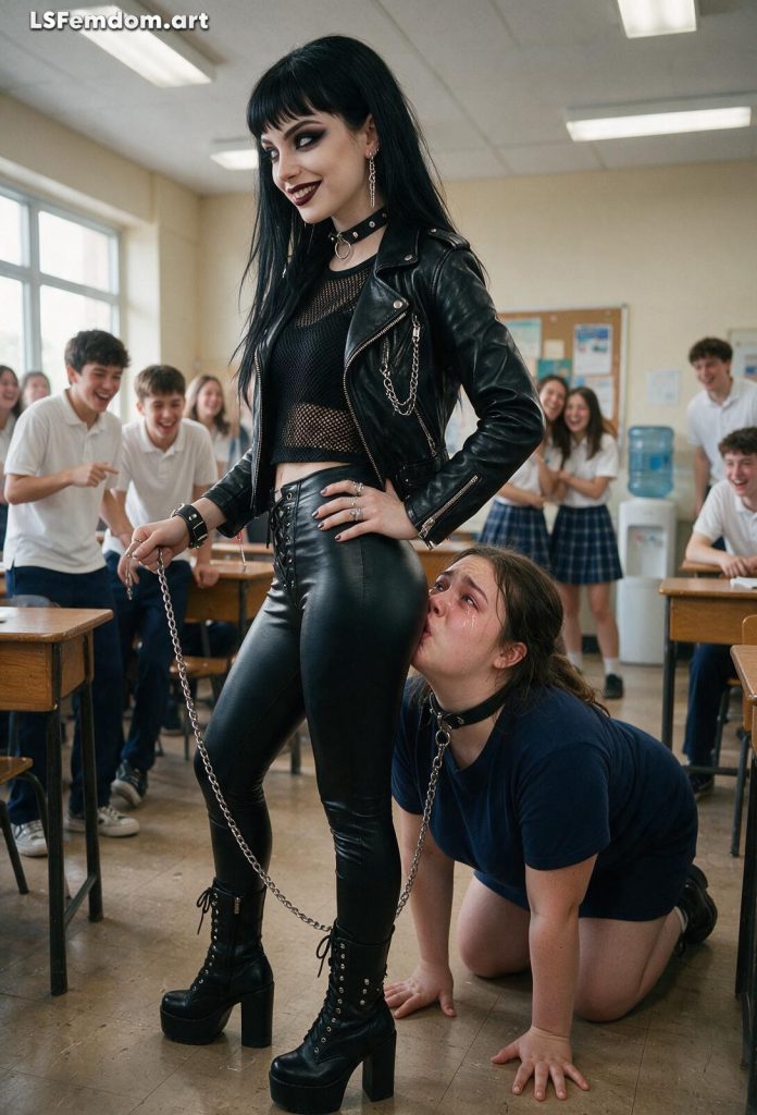 Chubby Slave Girl Kiss Goth Girl’s Ass Lezdom Photorealistic Art