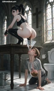 Scat Swallow X-Ray Femdom Art