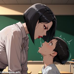Age Difference Spitting Femdom